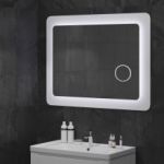 Дзеркало з підсвіткою Ультра "Космо Zoom" 98*83 біле, з лінзою