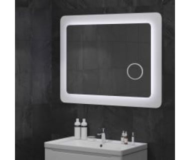 Дзеркало з підсвіткою Ультра "Космо Zoom" 98*83 біле, з лінзою