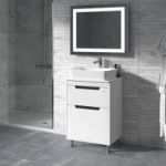 Тумба "ГРЕТА" 60 біла з ТОП панеллю та вмив. "RAPID 50x35"