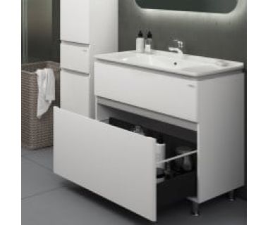 Тумба "АМАТА" 80 белая с умывальником "Меркур"