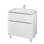Тумба "АМАТА" 81 белая с умывальником "Клеа"