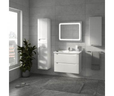 Тумба "ЭРА AIR" 80 белая с умывальником "Idea"