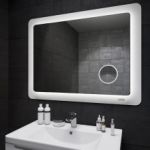 Дзеркало з підсвіткою Ультра "Космо Zoom" 108*83 біле, з лінзою