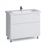 Тумба "ЕРА" 100 біла з умивальником "Сава"