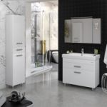 Тумба "СИЕРРА" 100 белая с умывальником "Принц"