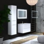 Тумба "ВЕГА AIR" 81 белая с умывальником "Падова"