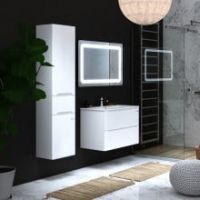 Тумба "ВЕГА AIR" 81 біла з умивальником "Клеа"