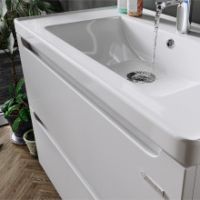 Тумба "ЕРА AIR" 60 біла з умивальником "Канте"