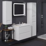 Тумба "ЕРА AIR" 80 біла з умивальником "Канте"