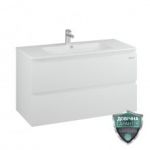 Тумба "ФОРЕВА AIR" 101 белая с умывальником "Эмма"