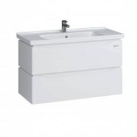 Тумба "АЛЕССА AIR" 100 белая с умывальником "Idea"