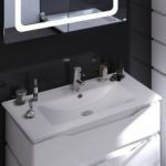 Тумба "АЛЕССА" 70 біла з умивальником "Qtap"