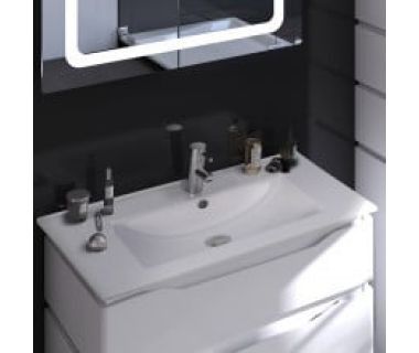 Тумба "АЛЕССА" 70 белая с умывальником "Qtap"