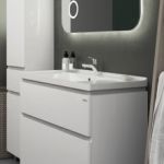 Тумба "АМАТА" 80 белая с умывальником "Idea"