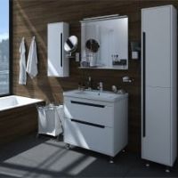 Тумба "ГРЕТА" 60 біла з умивальником "Канте"