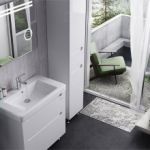 Тумба "ЭРА" 100 белая с умывальником "Принц"