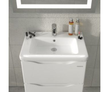 Тумба "АЛЕССА AIR" 60 белая с умывальником "Space Line"