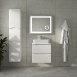 Тумба "АЛЕССА AIR" 60 біла з ТОП панеллю та вмив. "RAPID 50x35"