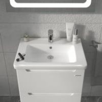 Тумба "ЭРА" 60 белая с умывальником "Space Line"