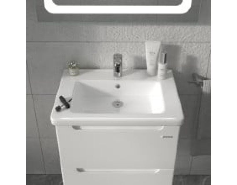 Тумба "ЭРА" 60 белая с умывальником "Space Line"