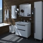 Тумба "ГРЕТА" 80 біла з умивальником "Канте"