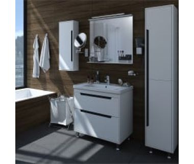 Тумба "ГРЕТА" 80 белая с умывальником "Канте"