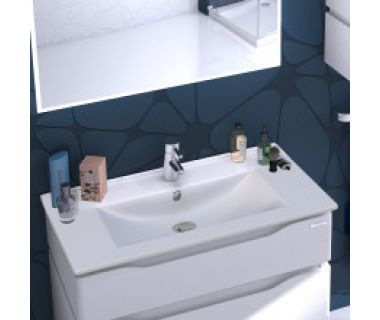 Тумба "АЛЕССА AIR" 70 белая с умывальником "Qtap"