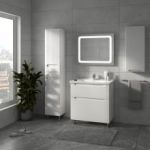 Тумба "ЕРА" 80 біла з умивальником "Idea"