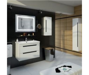 Тумба "ГРЕТА AIR" 80 белая с умывальником "Канте"