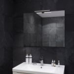 Дзеркало з підсвіткою СІМПЛІ "Мініма" 80*65 зі світильником LED "СМАРТ" black AL 30 см
