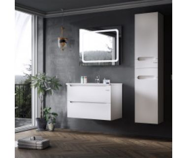 Тумба "ЭРА AIR" 70 белая с умывальником "Qtap"