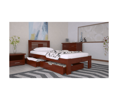 Ліжко АрборДрев Шопен з ящиками