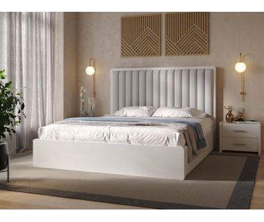 Кровать двуспальная АрборДрев Глория из дерева с высоким изголовьем Кровать двуспальная АрборДрев Глория из дерева с высоким изголовьем