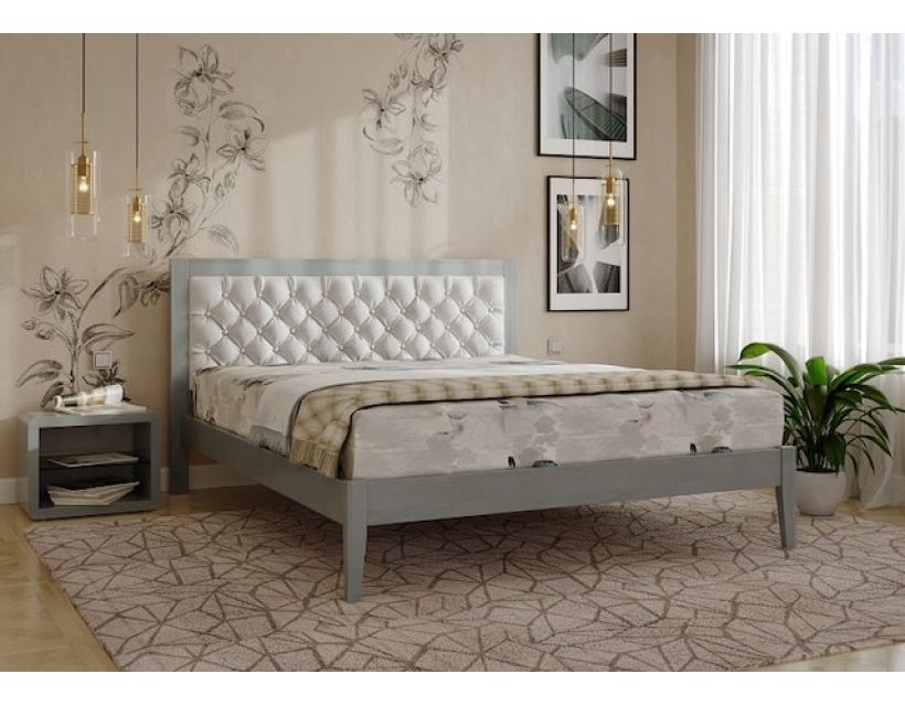 Грация Люкс Арбор Древ двуспальная деревянная кровать в интернет-магазине "Мебли Даром"