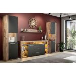 Стенка в гостиную LUMIKO 2 Artos Design дуб крафт/антрацит (Польша)