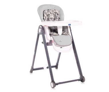 Стульчик для кормления детский Lorelli PARTY (cool grey leather)