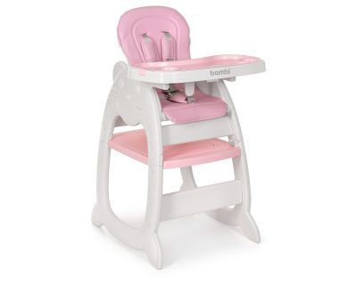 Стільчик для годування дитячий 2в1 Bambi M 3612-8 (pink) Стільчик для годування дитячий 2в1 Bambi M 3612-8 (pink)
