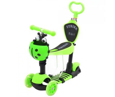 Самокат 5в1 iTrike Maxi JR 3-026-B (green) Самокат 5в1 iTrike Maxi JR 3-026-B (green)