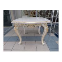 Стіл кавовий Frank білий із золотом