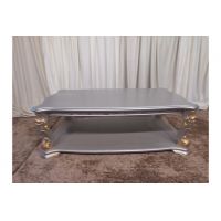 Стіл кавовий Carpenter 208 срібло с золотом прямокутний 146х86 см