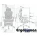 Кресло офисное Ergohuman Plus с подставкой для ног эргономичное, черное C.S. Group в интернет-магазине "Мебли Даром"