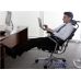Кресло офисное Ergohuman Plus с подставкой для ног эргономичное, черное C.S. Group в интернет-магазине "Мебли Даром"