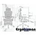 Крісло офісне Ergohuman Plus ергономічне, чорне C.S. Group в інтернет магазині "Меблі Даром"