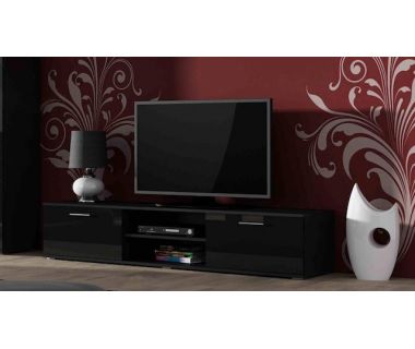 ТВ Тумба SOHO S-3 RTV Cama 180 Черный Мат / Черный Глянец