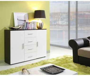 Комод UNI Cama 132 Венге / Белый Глянец