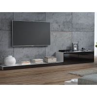 ТВ Тумба LIFE RTV Cama 300 Белый Мат / Черный Глянец