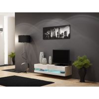 ТВ Тумба VIGO RTV Cama 140 New Дуб Сонома Мат / Білий Глянець