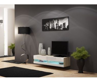 ТВ Тумба VIGO RTV Cama 140 New Дуб Сонома Мат / Белый Глянец