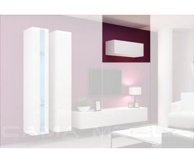Витрина навесная VIGO Cama 90 Белый Мат / Белый Глянец