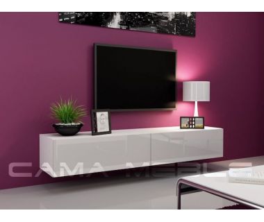ТВ Тумба VIGO RTV Cama 180 Белый Мат / Белый Глянец ТВ Тумба VIGO RTV Cama 180 Белый Мат / Белый Глянец